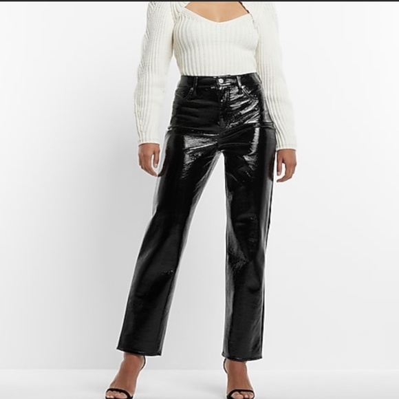 Super High Waisted Faux Leather Pant - Picture 1 of 2